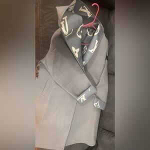 Gray Monogrammed Coat